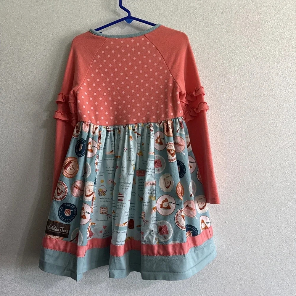 Matilda Jane (Wonderment) Sweetie Pie Dress  Girls Size 6  Pie Baking Pink
